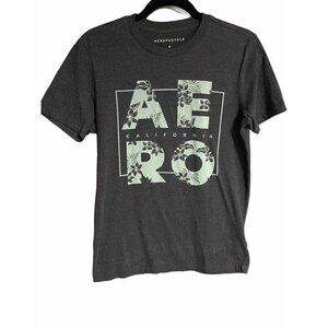 Aeropostale Tropical Logo Print T-Shirt Small